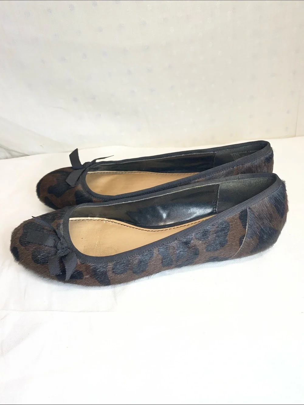 Simply Vera Ganauche Leopard Leather Shoes Flats Size 7.5M
